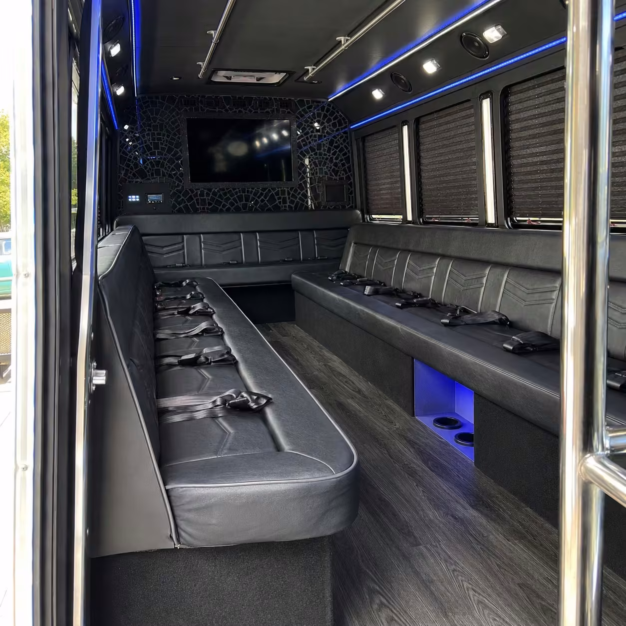 fort worth party bus interior